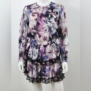 NWT Misa Los Angeles Camila Floral Tiered Mini Dress XS